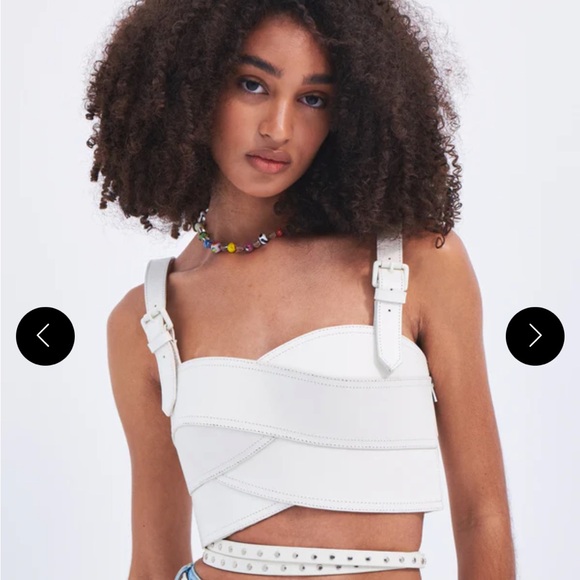 MONSE bestselling leather Crop Top - Picture 1 of 12